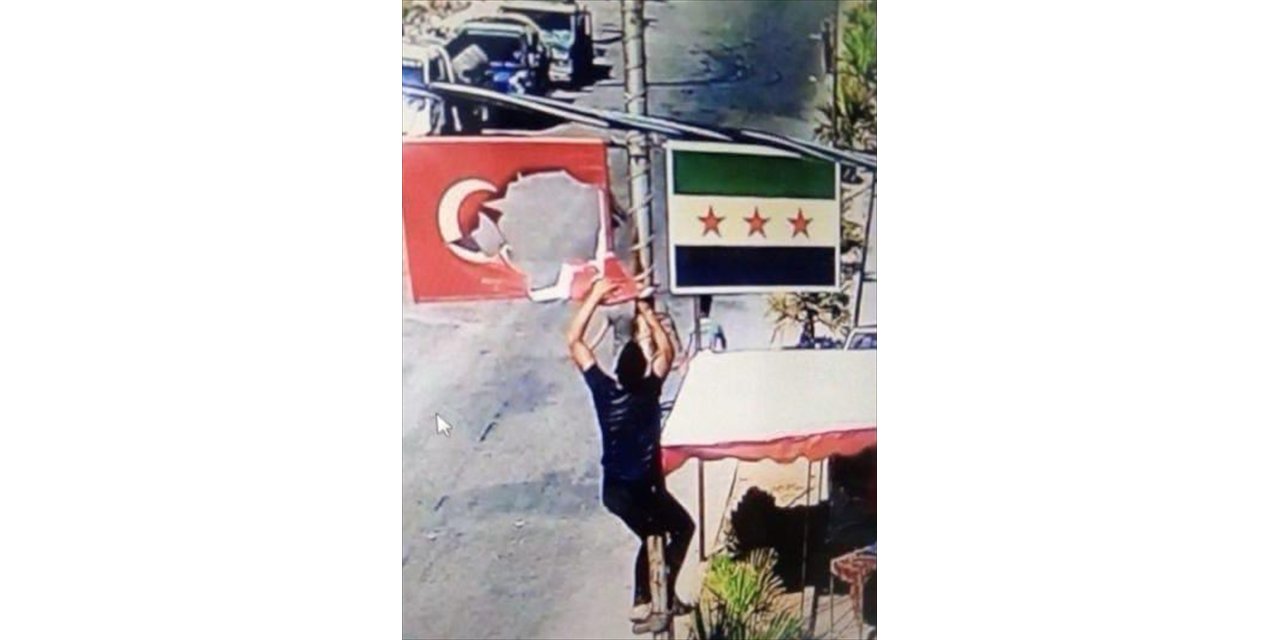 GÜNCELLEME - Suriye'nin kuzeyinde Türk bayrağına yönelik provokasyonda bulunanlar yakalandı