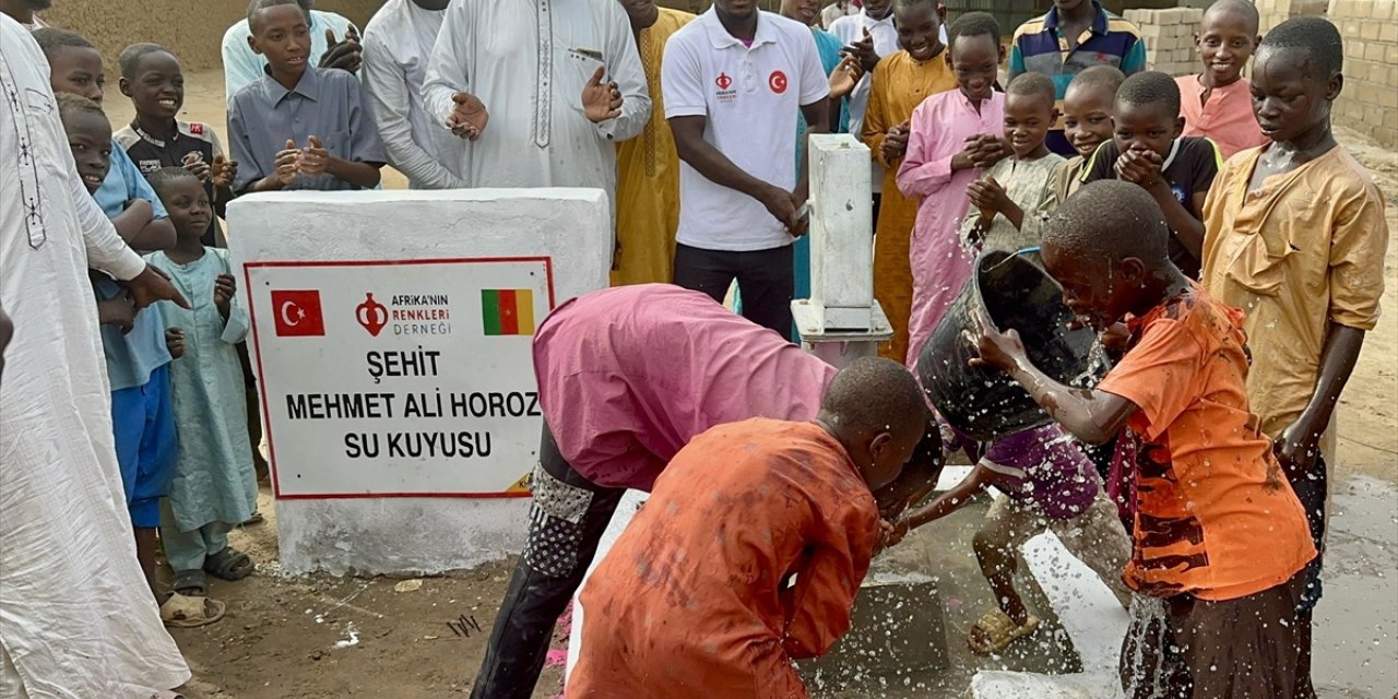 Şehit Mehmet Ali Horoz'un vasiyeti üzerine Kamerun'da adına su kuyusu açıldı