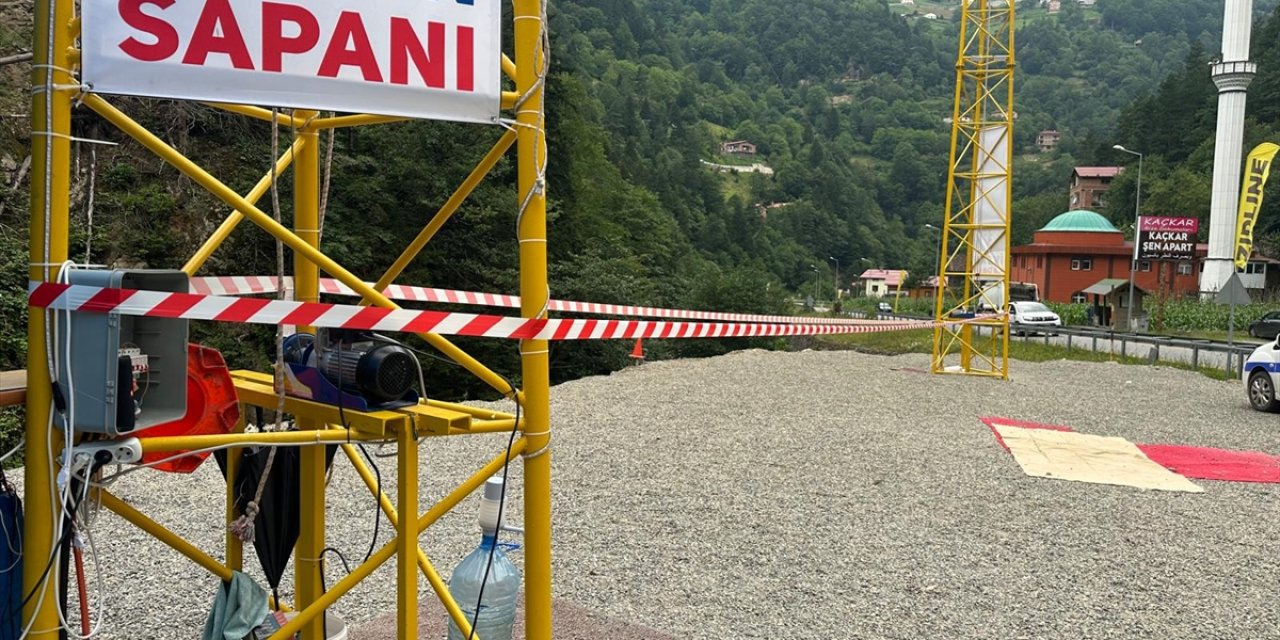 Uzungöl'de halatı kopan "insan sapanı" mühürlendi