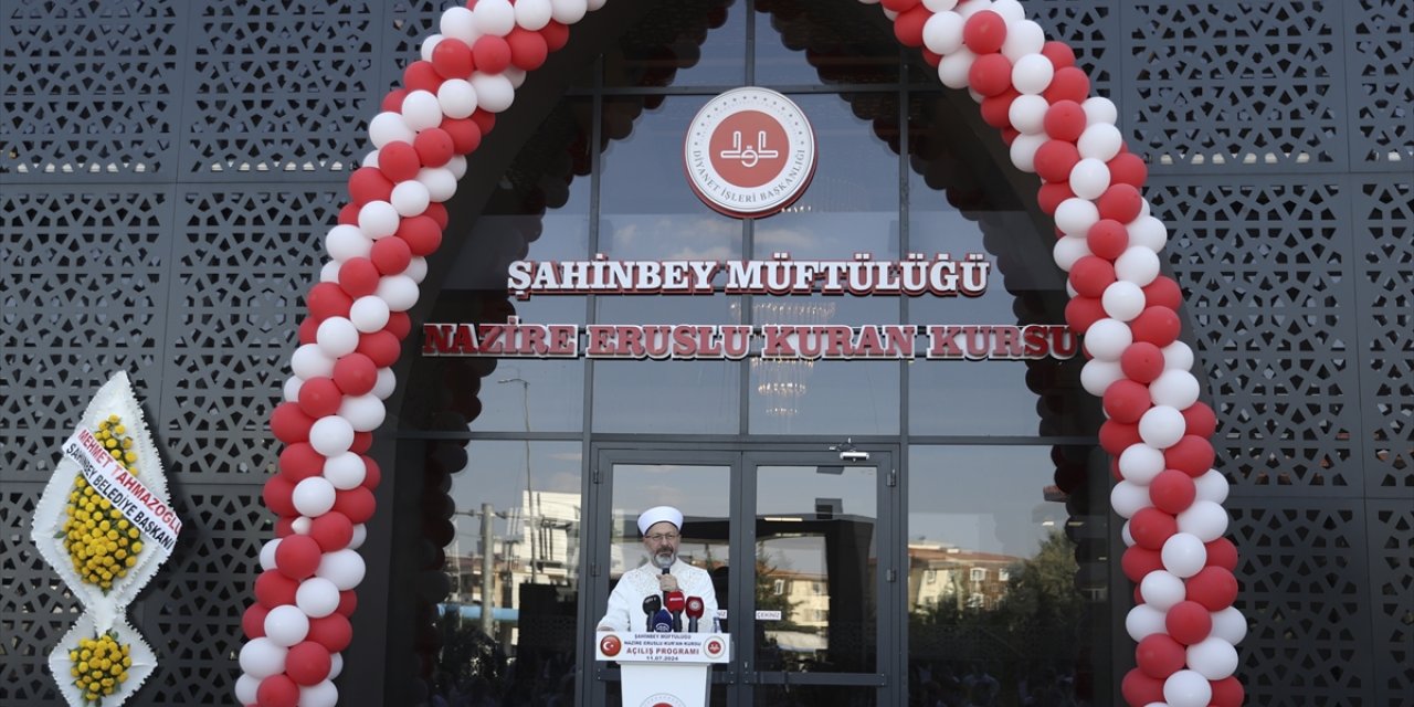 Diyanet İşleri Başkanı Erbaş, Gaziantep'te Kur'an kursu açılışına katıldı: