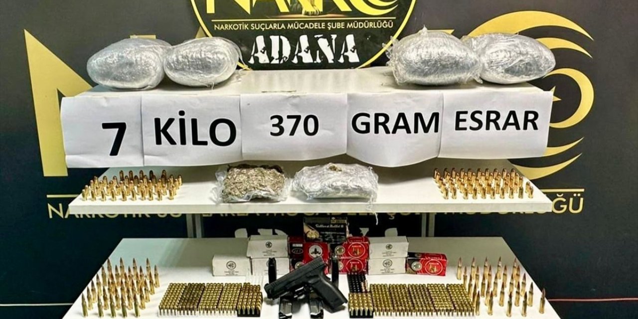 Adana'da bir evde 7 kilo 300 gram esrar ele geçirildi