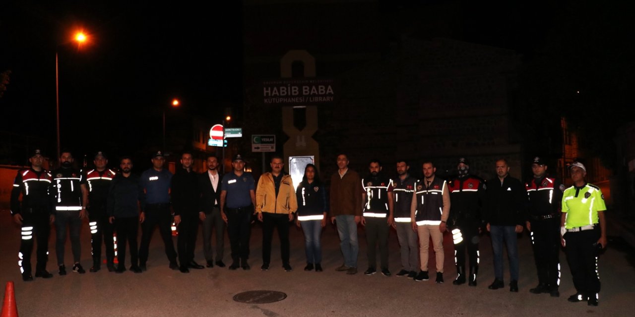 Erzurum'da 150 polisin katılımıyla huzur uygulaması yapıldı