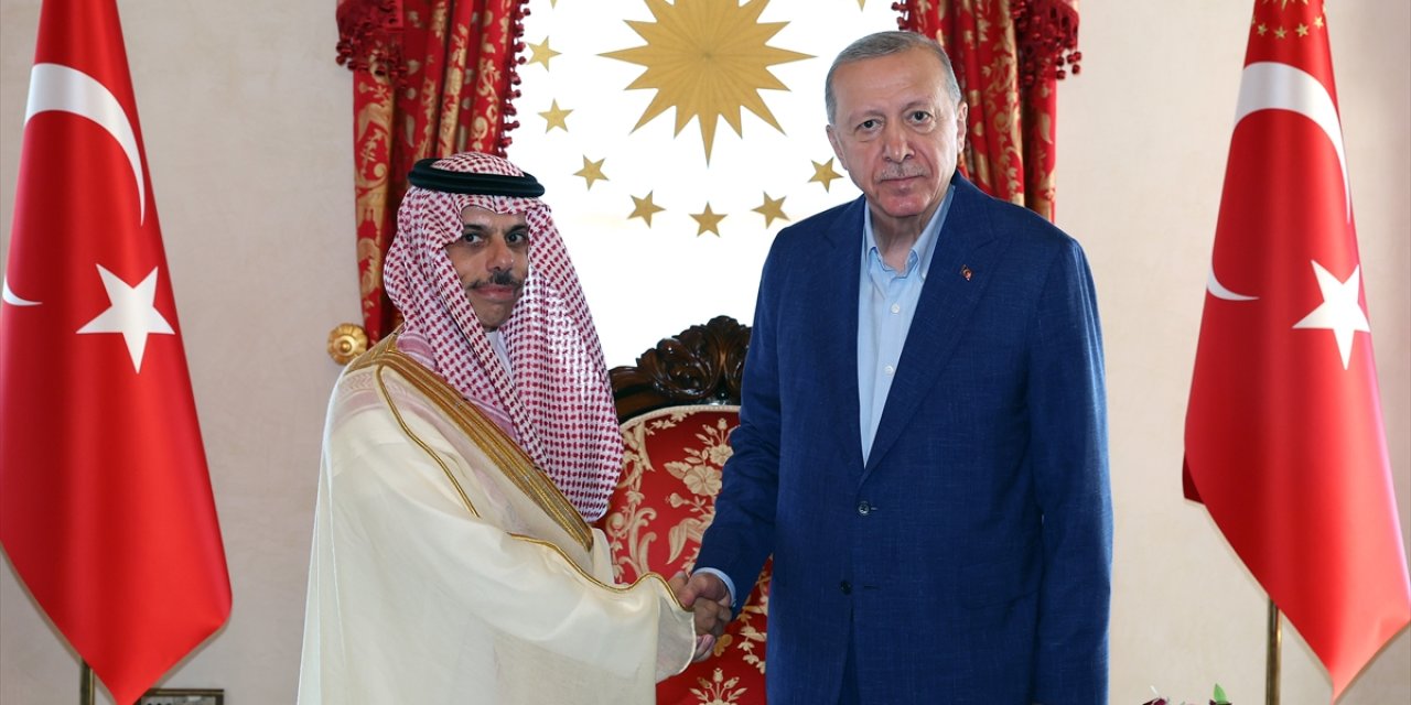 Cumhurbaşkanı Erdoğan, Suudi Arabistan Dışişleri Bakanı Faysal bin Ferhan Al Suud ile görüştü