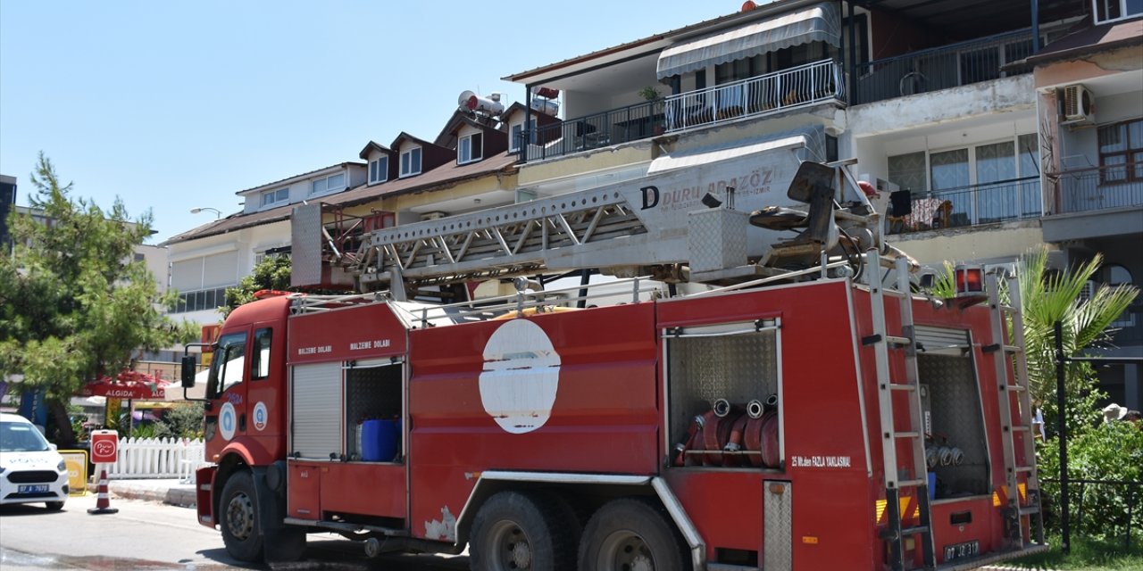 Antalya'da günübirlik kiralanan dairede yangın çıktı