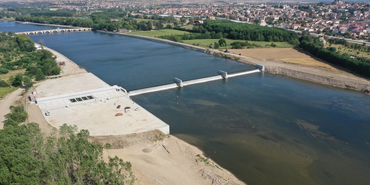 Meriç Nehri'ndeki hidroelektrik santralinde üretime yönelik testlere başlandı