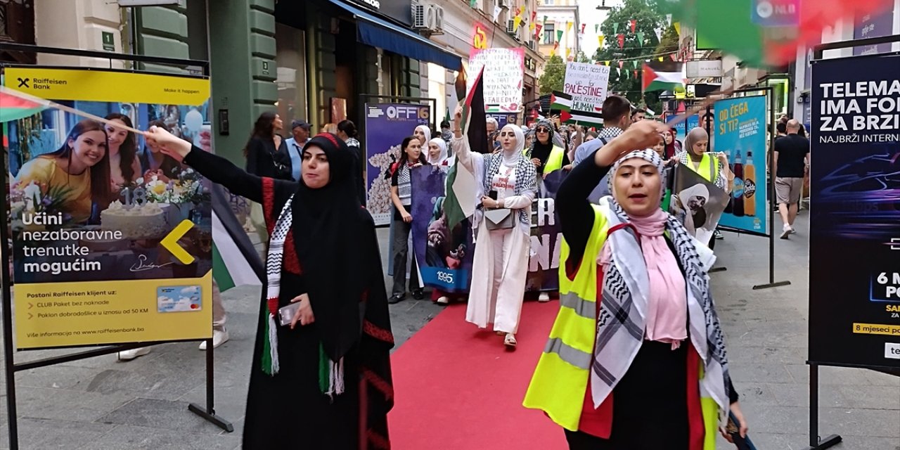 Saraybosna'da İsrail'in Gazze'ye saldırıları protesto edildi