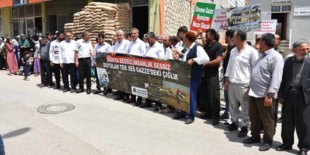 Şırnak'ta İsrail'in Gazze'ye saldırıları protesto edildi