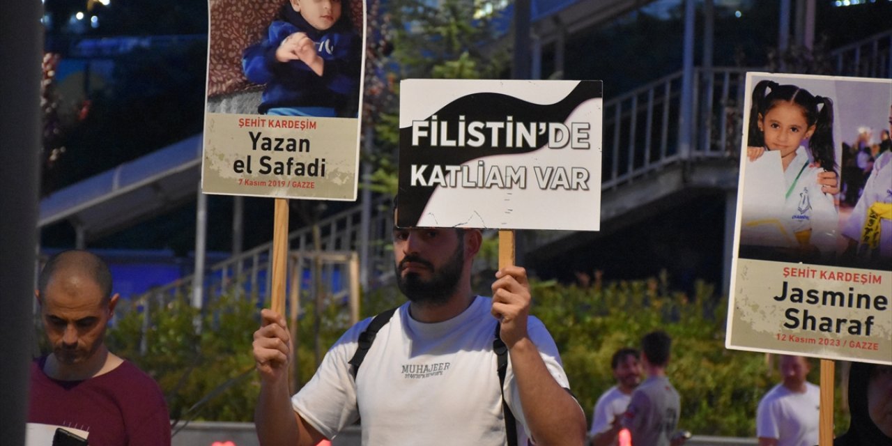 Trabzon'da İsrail'in Gazze'ye yönelik saldırıları protesto edildi