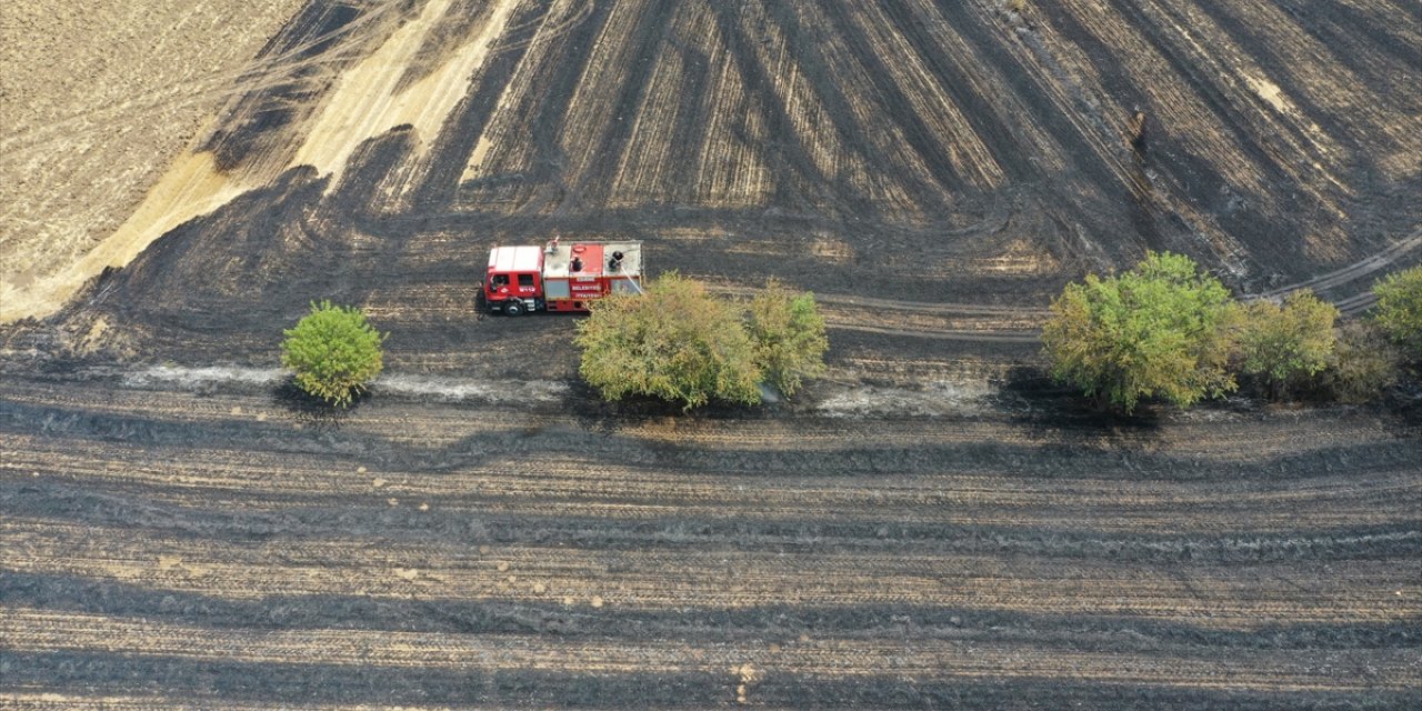 Edirne'de çıkan anız yangını söndürüldü