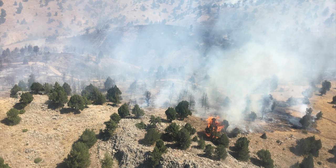 Kahramanmaraş'ta çıkan orman yangınına müdahale ediliyor