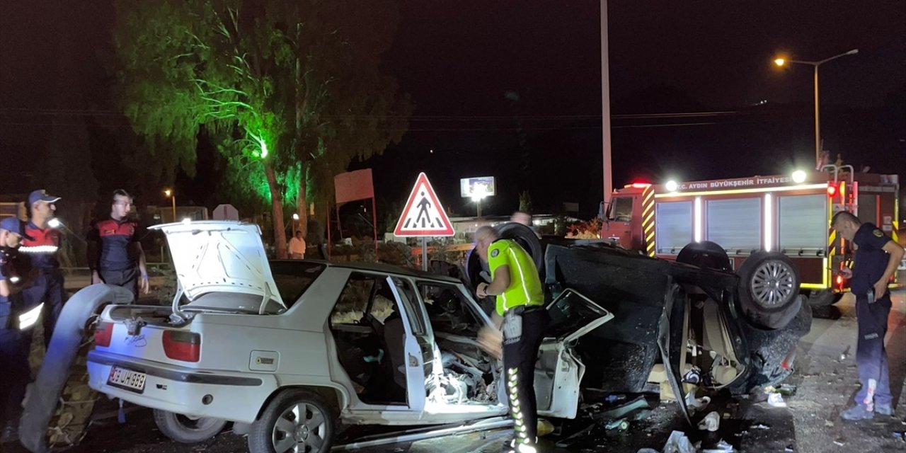 GÜNCELLEME - Aydın'da iki otomobilin çarpıştığı kazada 1 kişi öldü, 6 kişi yaralandı