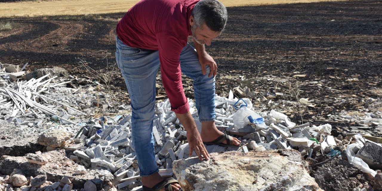 Adıyaman'da alt yapı çalışmaları sırasında Roma dönemine ait sınır taşı bulundu