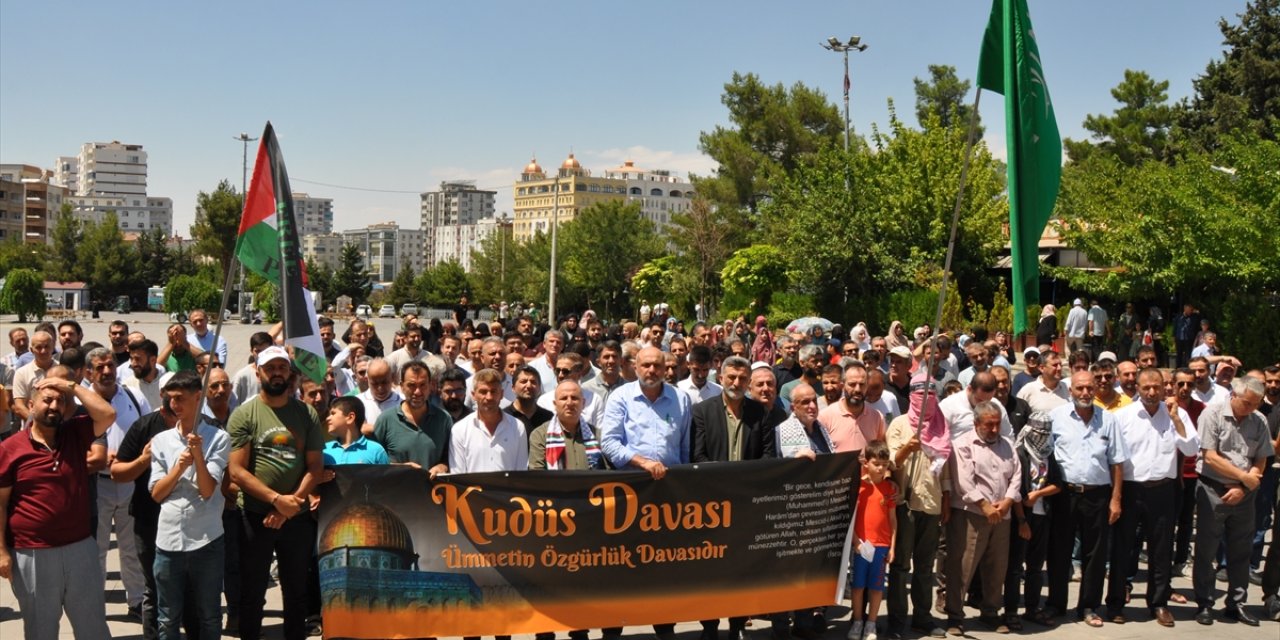 Mardin'de İsrail'in Gazze'ye saldırıları protesto edildi