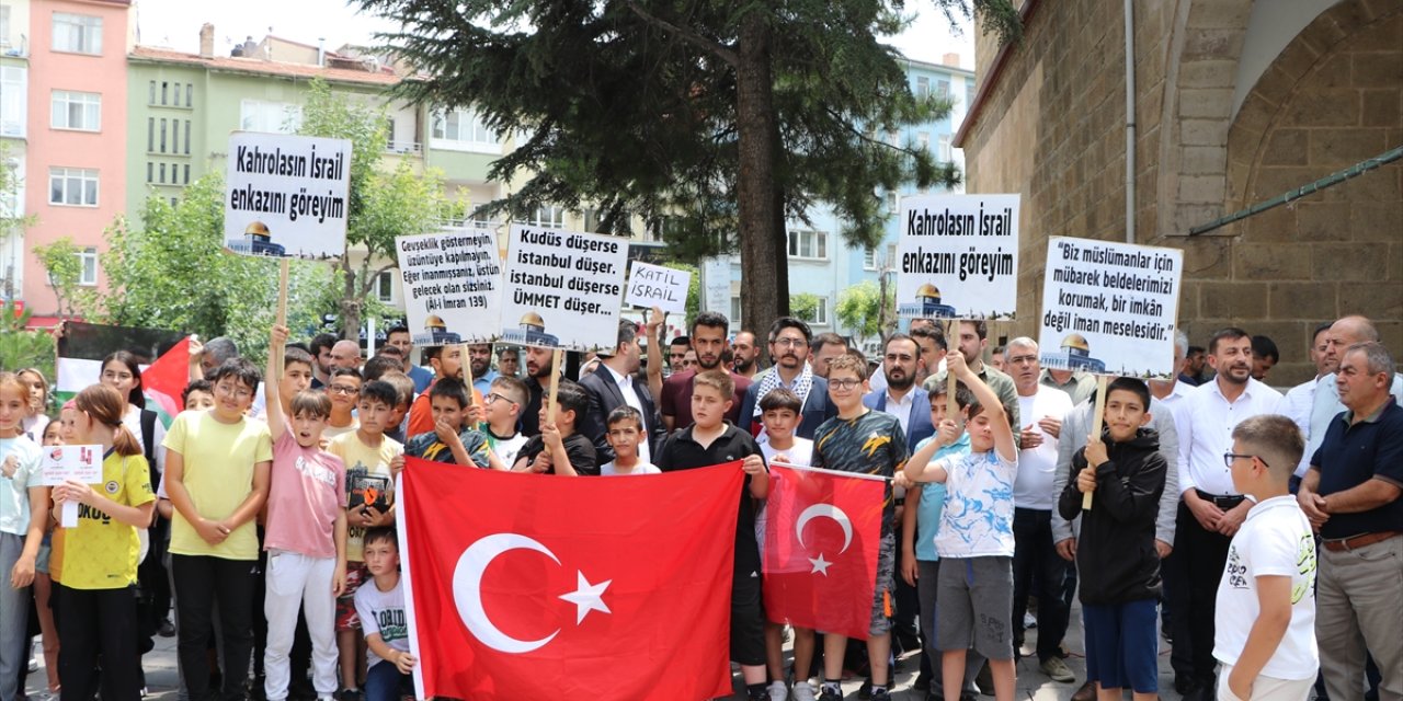 İç Anadolu'da, İsrail Başbakanı Netanyahu'nun ABD Kongresi'ndeki konuşması protesto edildi