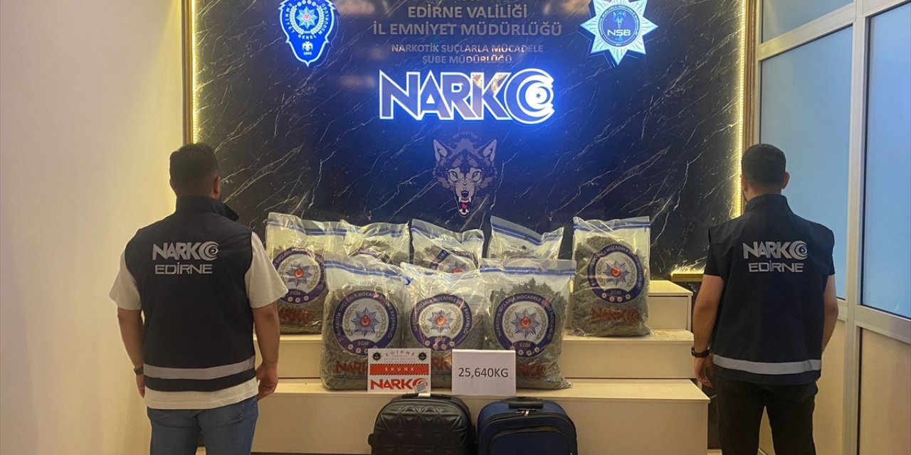 Kapıkule'de bir tırda 25 kilo 640 gram skunk ele geçirildi