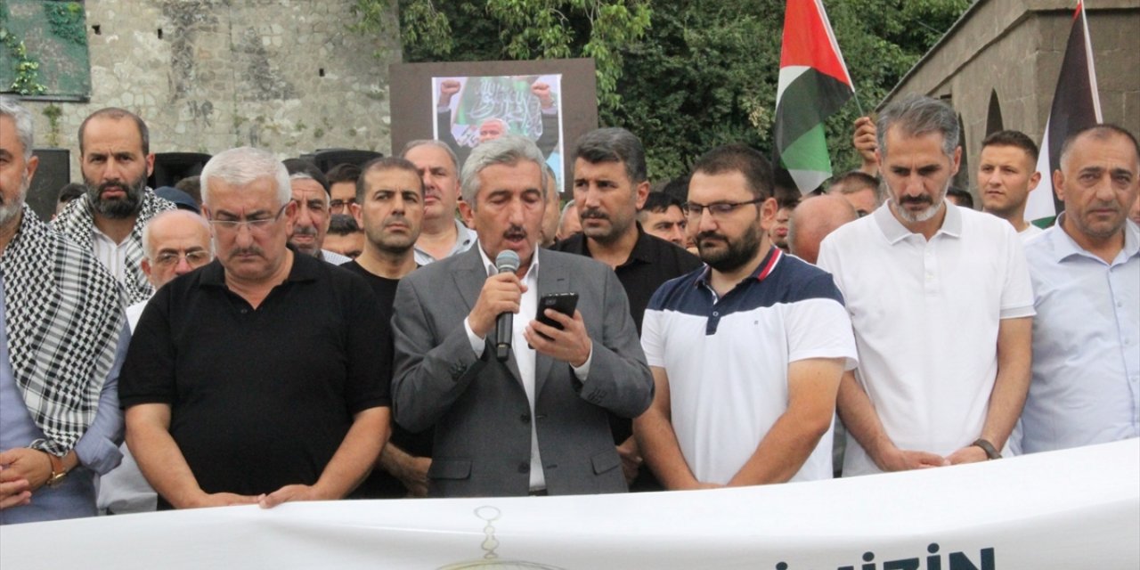 Van, Bitlis ve Muş'ta Hamas Siyasi Büro Başkanı Heniyye suikastına tepki