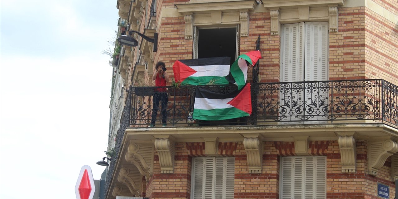 Paris Olimpiyat Oyunları'nda bisiklet yarışı, Filistin'e destek gösterilerine sahne oldu