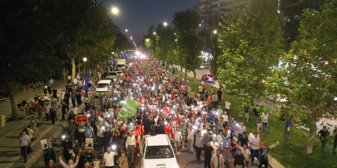 Gaziantep, Adıyaman ve Kahramanmaraş'ta Heniyye suikastı protesto edildi