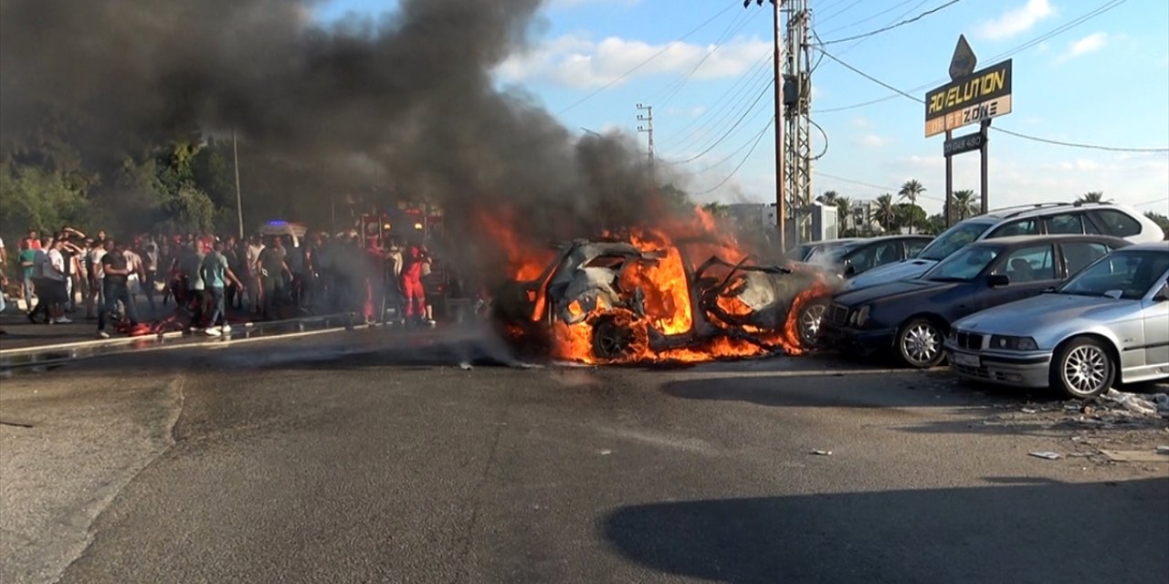 GÜNCELLEME- İsrail'in Lübnan'ın Sayda kentinde bir araca düzenlediği saldırıda Hamas yetkilisi öldü