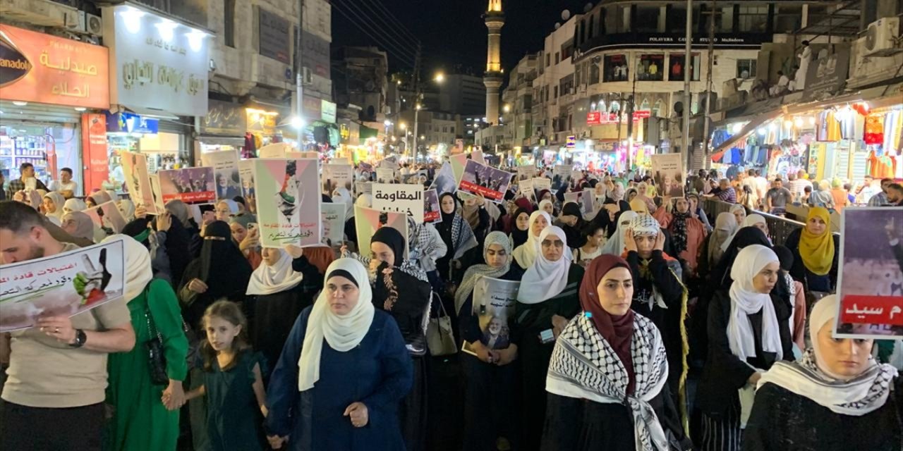 Heniyye suikastı Ürdün’ün başkenti Amman’da düzenlenen yürüyüşle protesto edildi