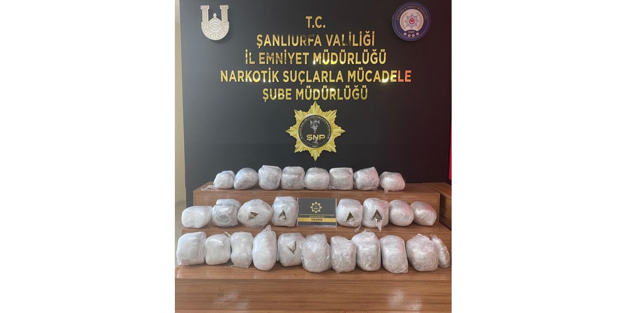 Şanlıurfa'da 223 kilo 250 gram sentetik uyuşturucu ele geçirildi