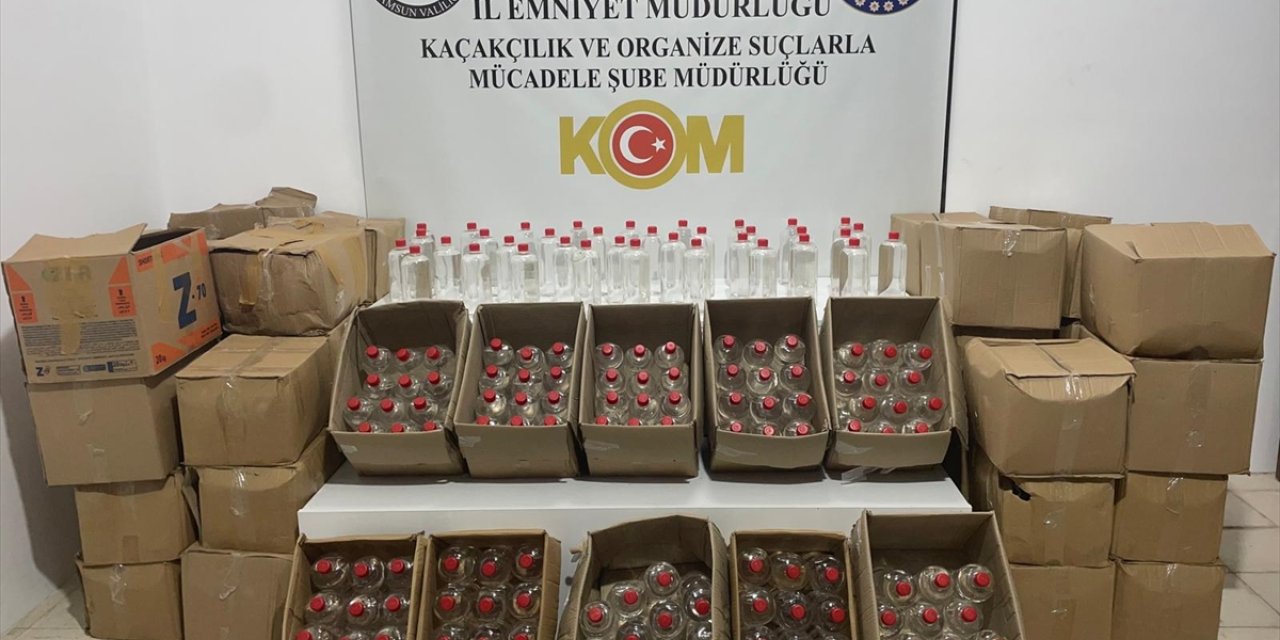 Samsun'da 706 litre etil alkol ele geçirildi