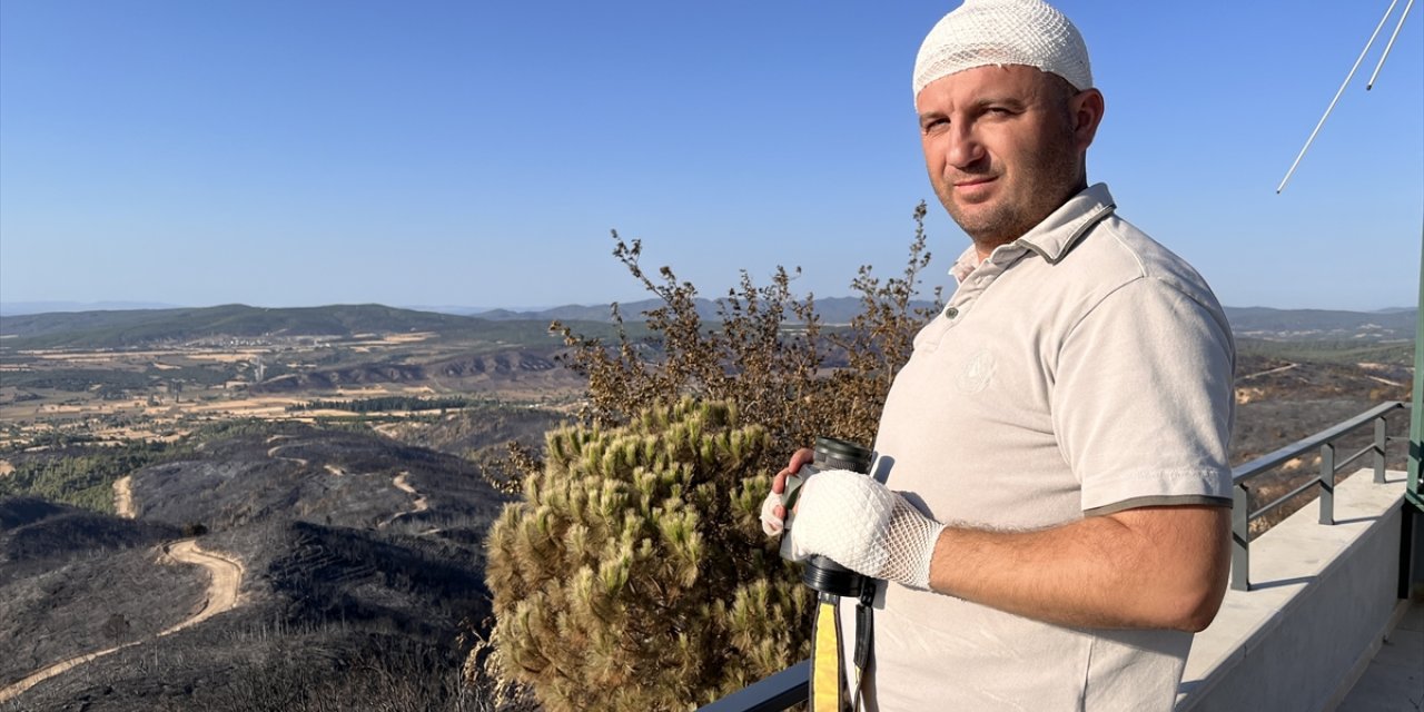 Çanakkale'deki orman yangınına giderken kaza geçiren ekip, yaraları iyileşmeden görevlerine döndü