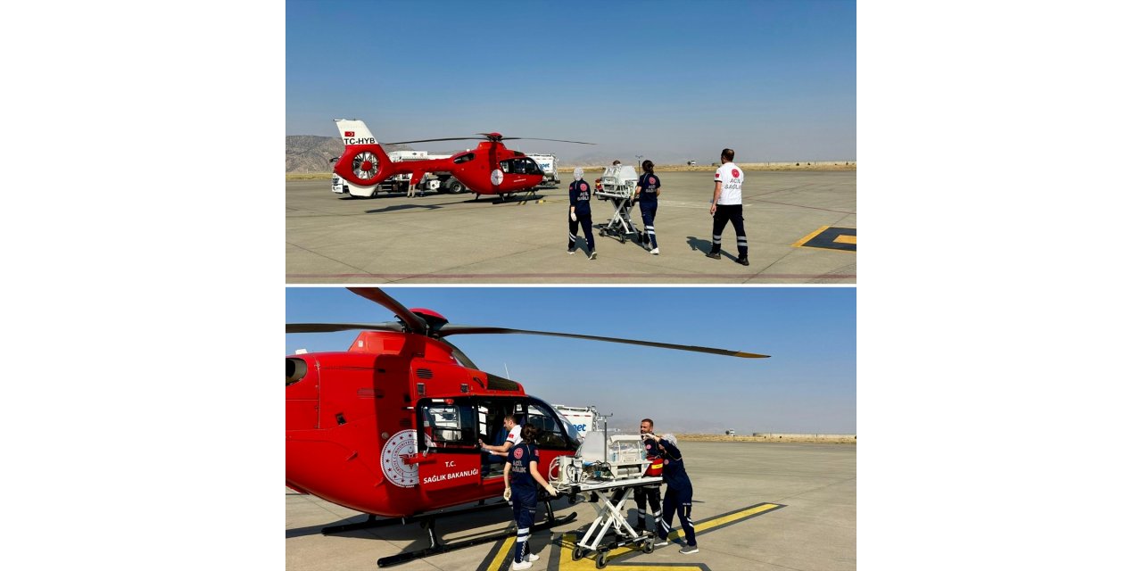 Şırnak'ta ambulans helikopter 2 günlük bebek için havalandı