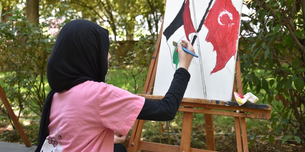 Şanlıurfa'da Filistin temalı resim etkinliği düzenlendi