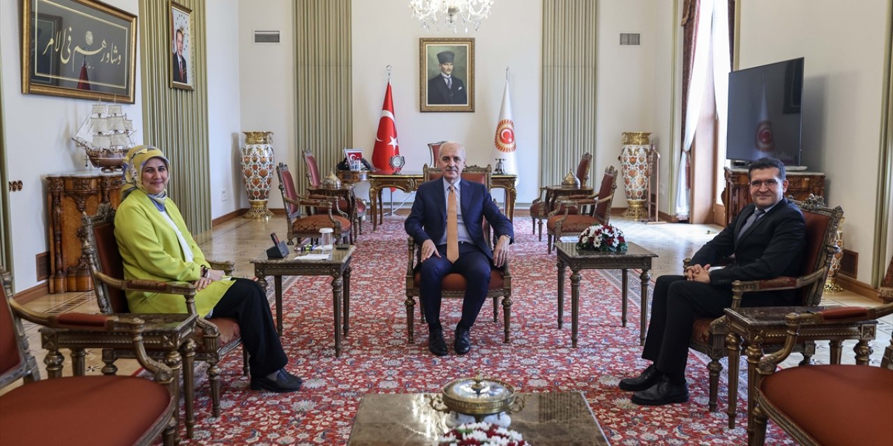 TBMM Başkanı Kurtulmuş, Türk Kızılay Genel Başkanı Yılmaz'ı kabul etti