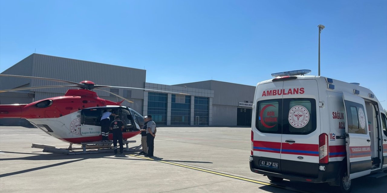 Şanlıurfa'da ambulans helikopter 3 günlük bebek için havalandı