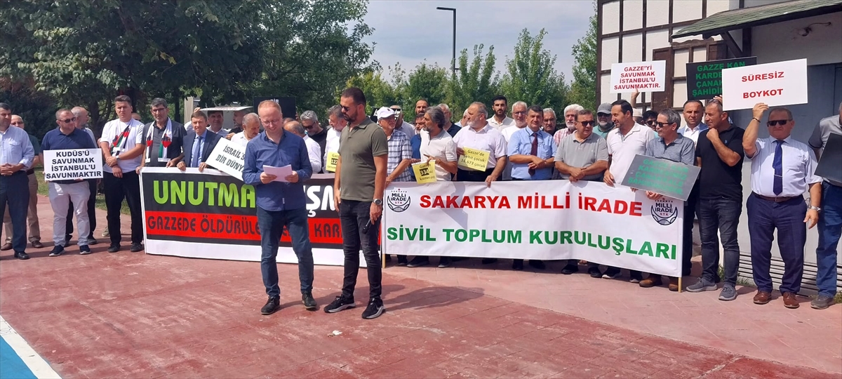 İsrail'in Gazze'ye yönelik saldırıları Sakarya'da protesto edildi