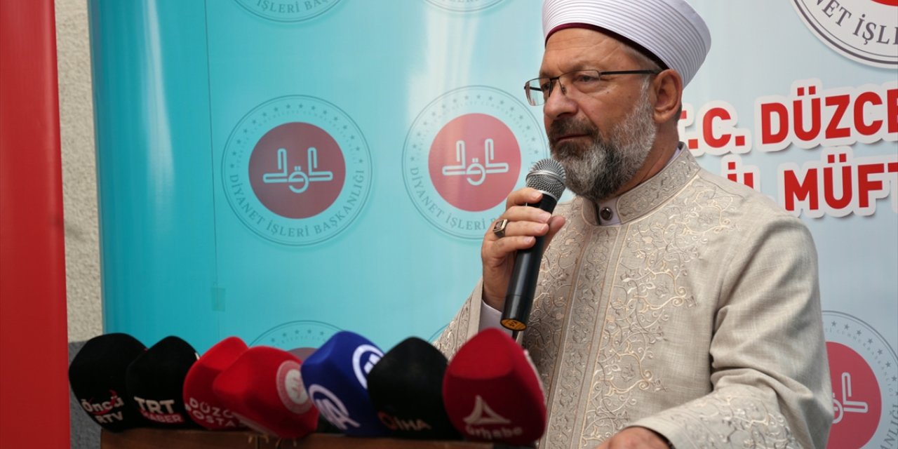 Diyanet İşleri Başkanı Erbaş, Düzce'de Kur'an kursu ve cami açılışlarına katıldı