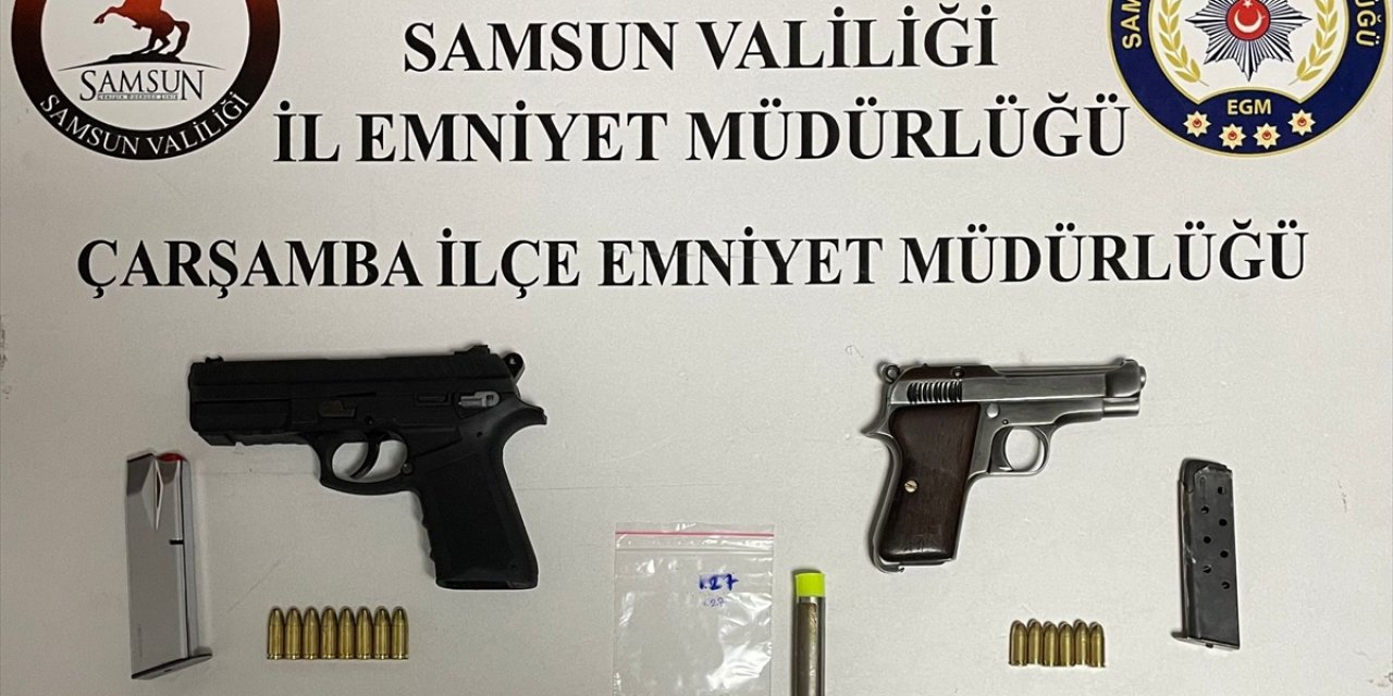 Samsun'da silah ve uyuşturucu operasyonunda 3 zanlı yakalandı