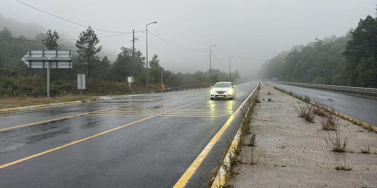 Bolu Dağı'nda sağanak etkili oldu