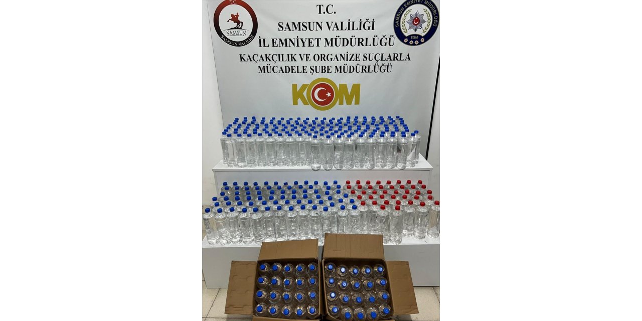 Samsun'da 320 litre etil alkol ele geçirildi