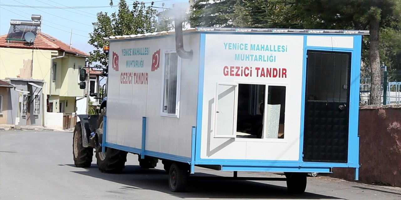 İmece usulü yufka yapma kültürünü "gezici" tandırda yaşatıyorlar