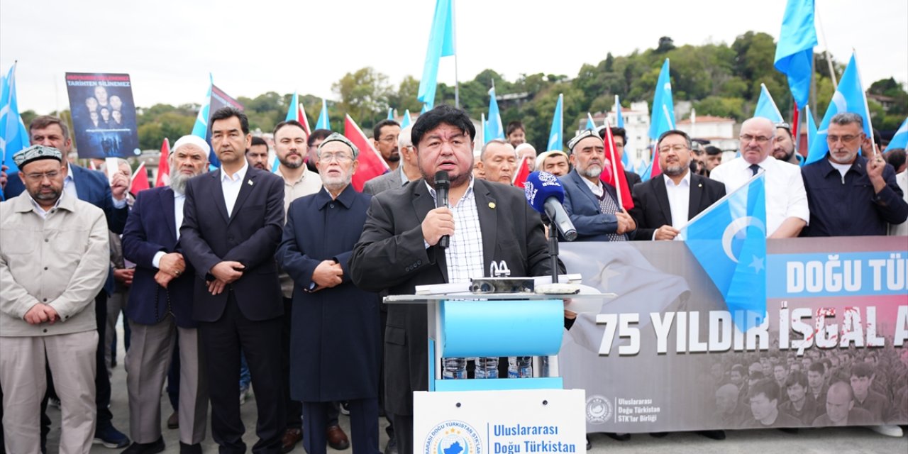 İstanbul'da, Çin'in Sincan Uygur Özerk Bölgesi'ne yönelik politikaları protesto edildi