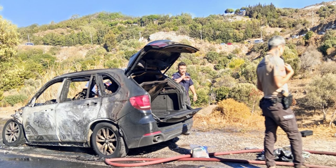 Bodrum'da seyir halindeki cipte çıkan yangın söndürüldü