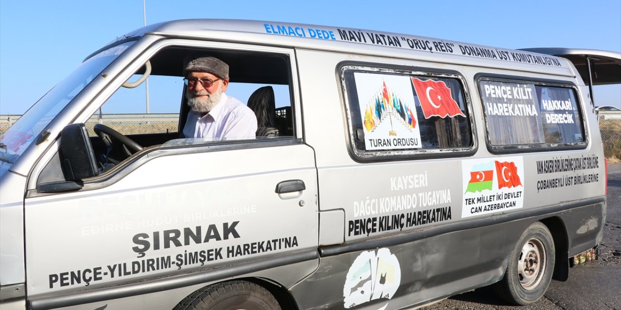 "Elmacı dede" bahçesinde yetiştirdiği elmaları İzmir'deki Mehmetçik için getirdi