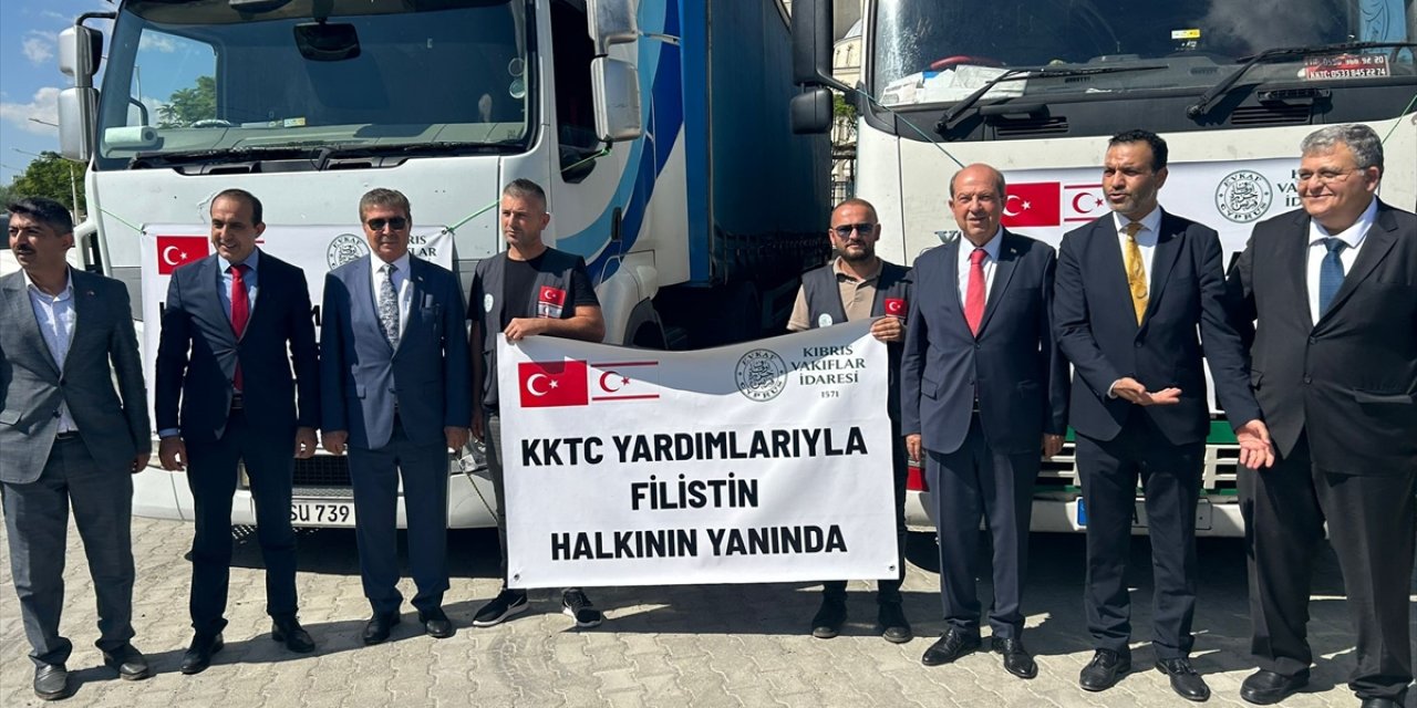 KKTC'den Gazze'ye insani yardım taşıyan 2 tır gönderildi