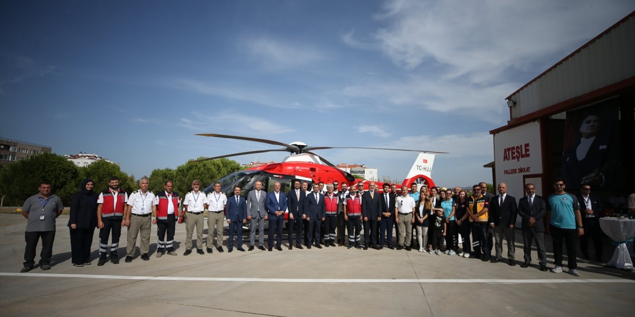 Çanakkale ve çevre illere hizmet verecek helikopter ambulans göreve başladı