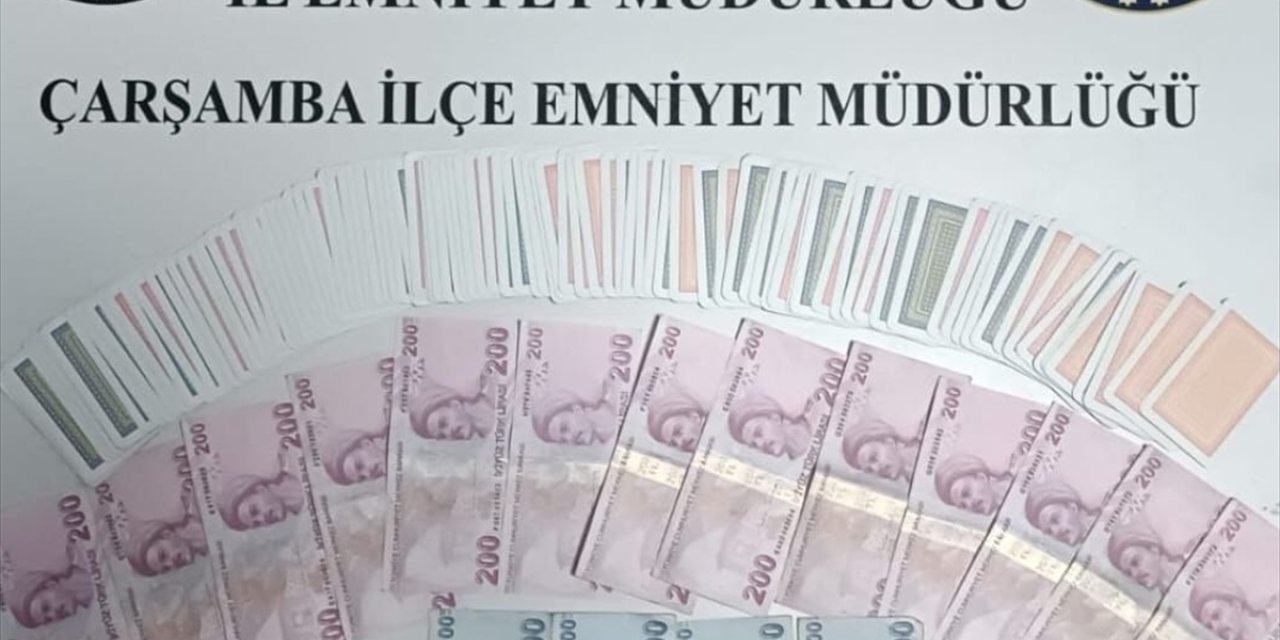 Samsun'da kıraathaneye düzenlenen kumar baskınında 4 kişiye para cezası