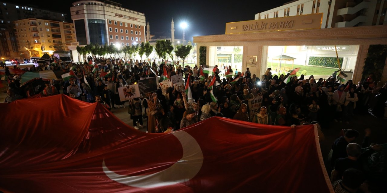 Diyarbakır, Siirt, Şırnak ve Mardin'de İsrail'in Filistin'e yönelik saldırıları protesto edildi