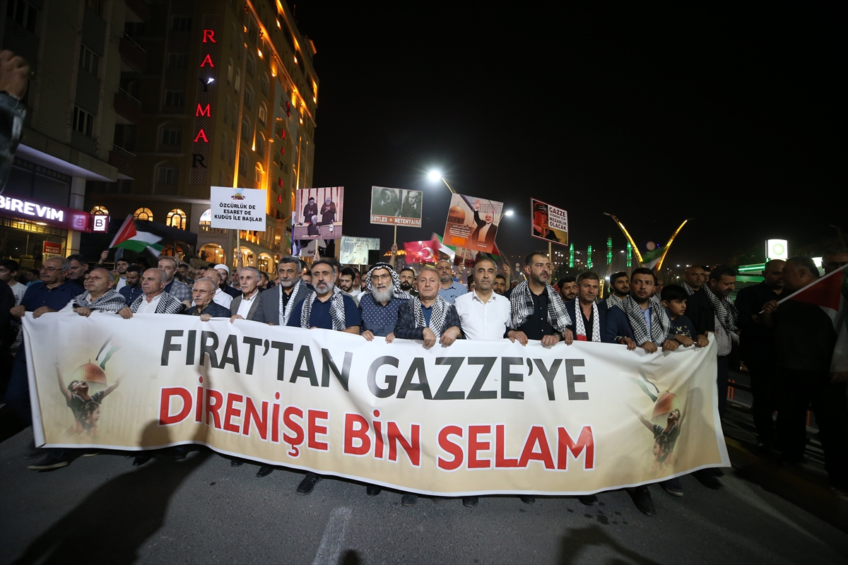 Diyarbakır, Siirt, Şırnak ve Mardin'de İsrail'in Filistin'e yönelik saldırıları protesto edildi