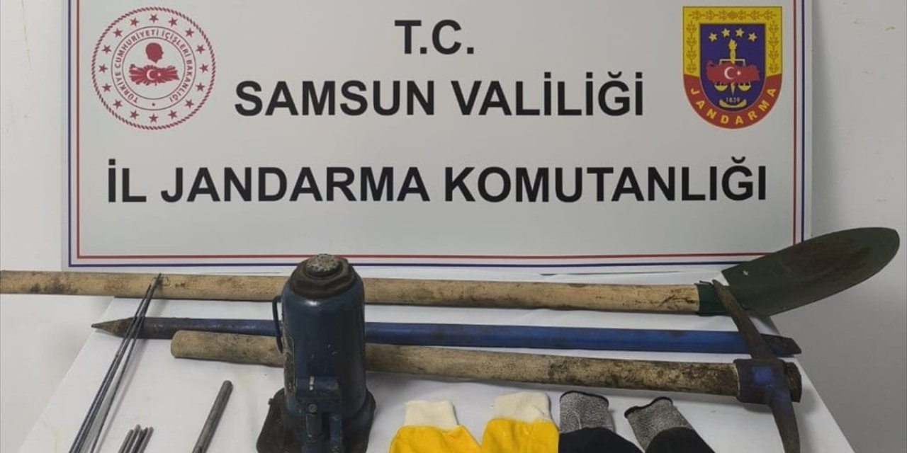 Samsun'da kaçak kazı yapan 2 kişi suçüstü yakalandı