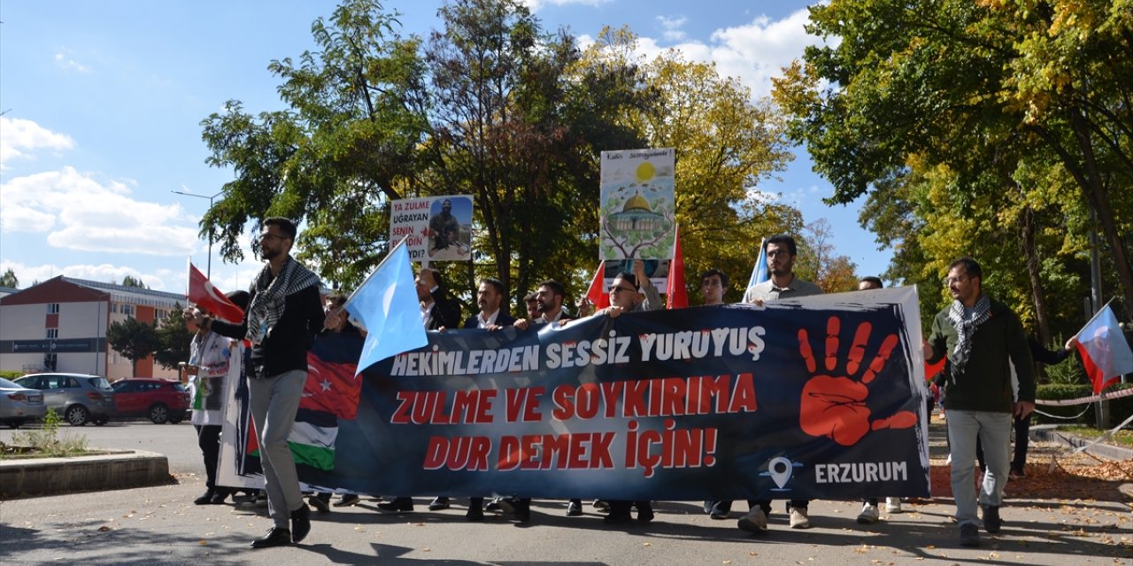 Erzurum, Erzincan, Tunceli ve Iğdır'da Filistin'e yönelik saldırılar protesto edildi