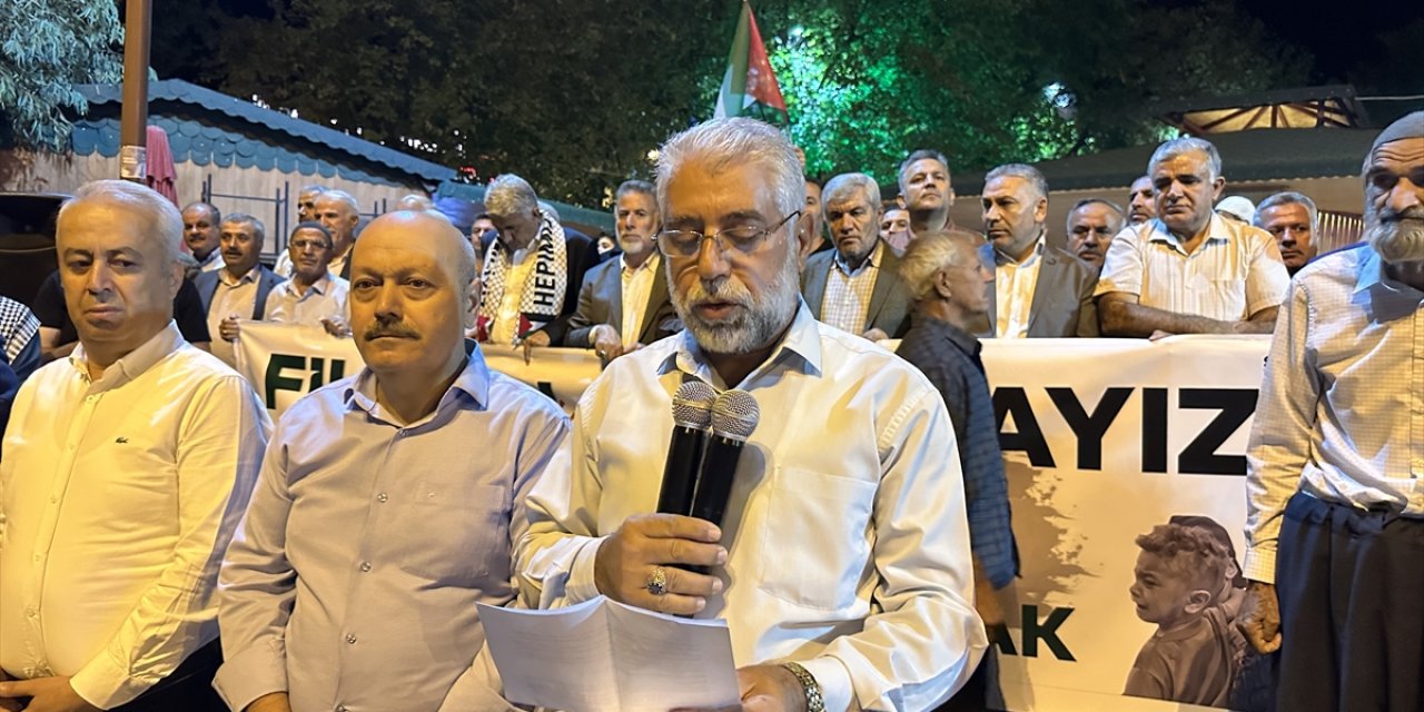 Adıyaman'da İsrail’in Filistin’e yönelik saldırıları protesto edildi