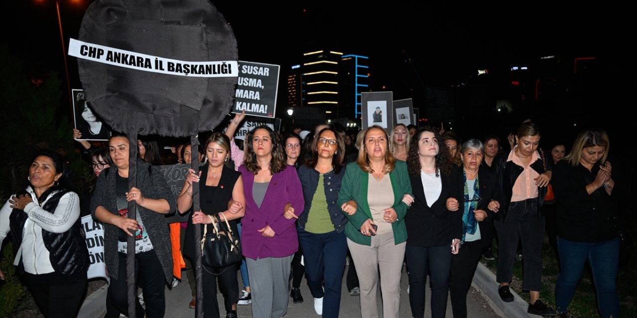 CHP Ankara Kadın Kolları Başkanlığı kadına ve çocuğa yönelik şiddeti protesto etti