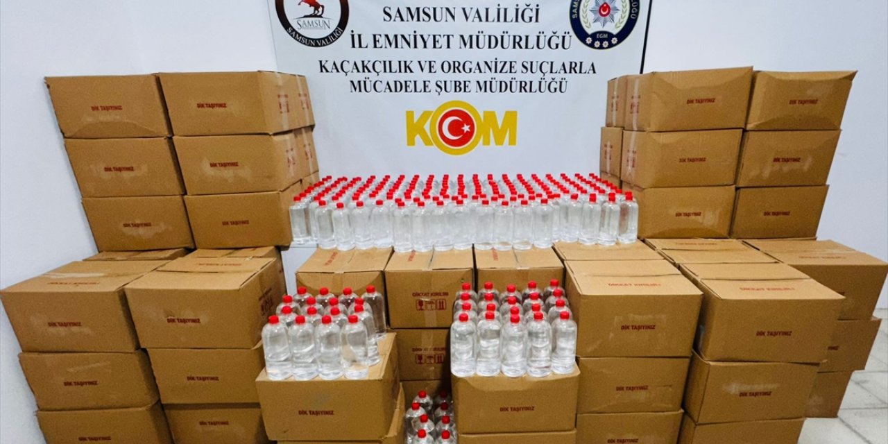 Samsun'da 3 bin litre etil alkol ele geçirildi